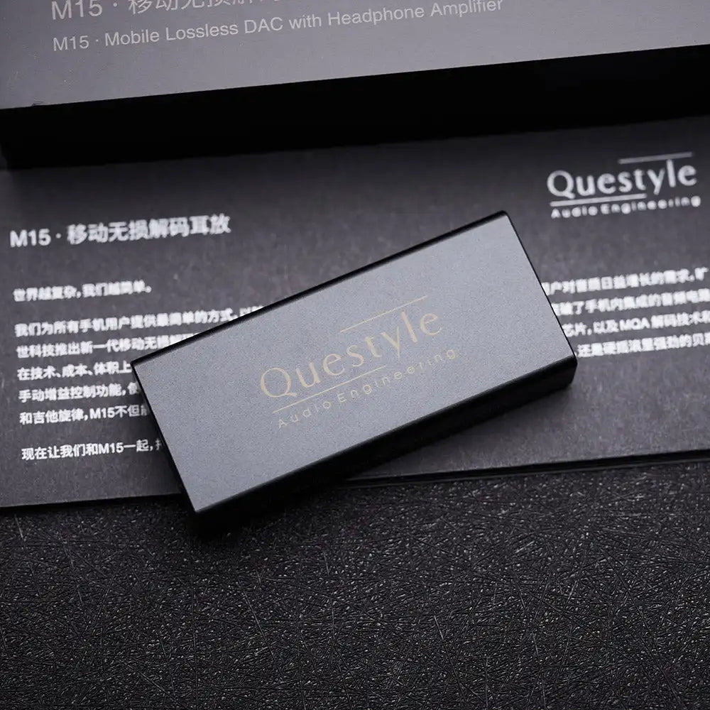 Questyle M15 Portable Dongle DAC/Headphone Amplifier ES9281AC Sabre DAC Chip 32-Bit/384kHz PCM, DSD256 MQA Tidal Original New