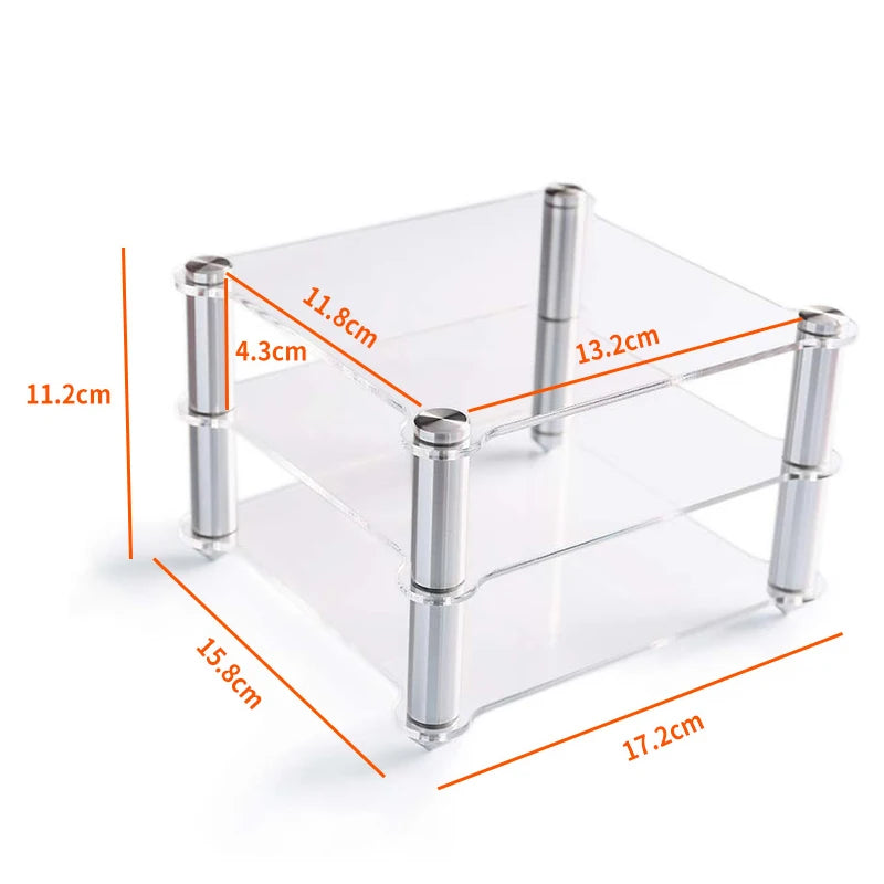 TOPPING Acrylic Rack For D30 Decoder A30 HIFI Amplifier Amp rack Transparent equipment two-layer Rack
