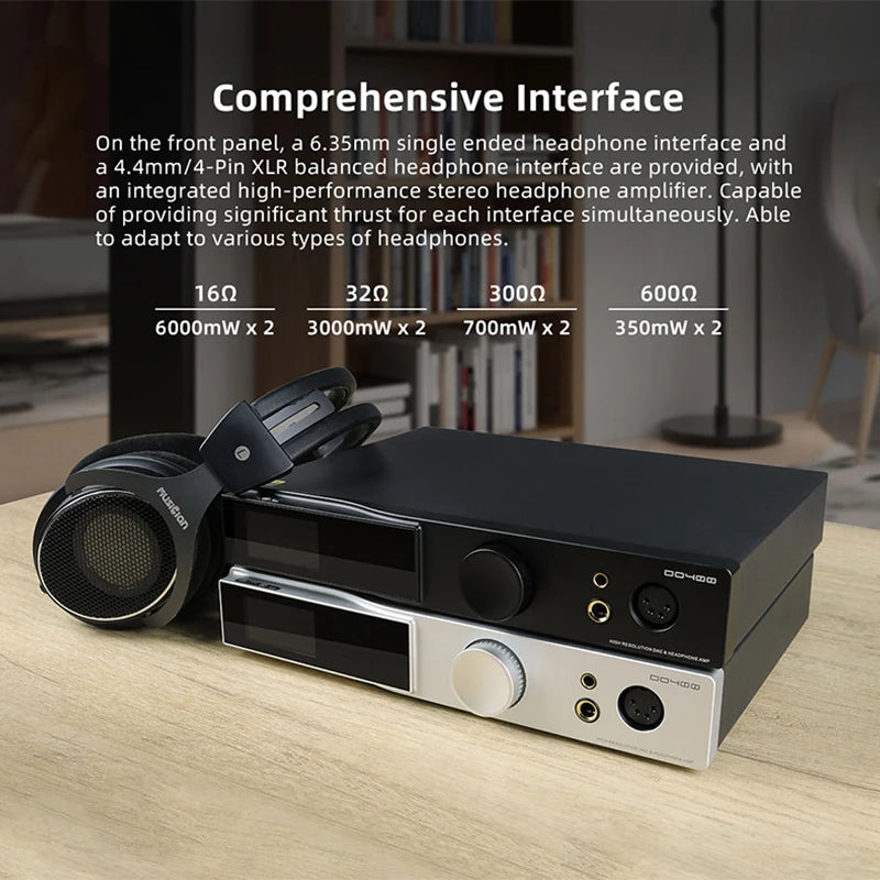 SMSL DO400 Fully Balanced Audio Decoder & Headphone Amplifier ES9039MSPRO BT5.1 4XLR/4.4mm/6.35mm headphone Output