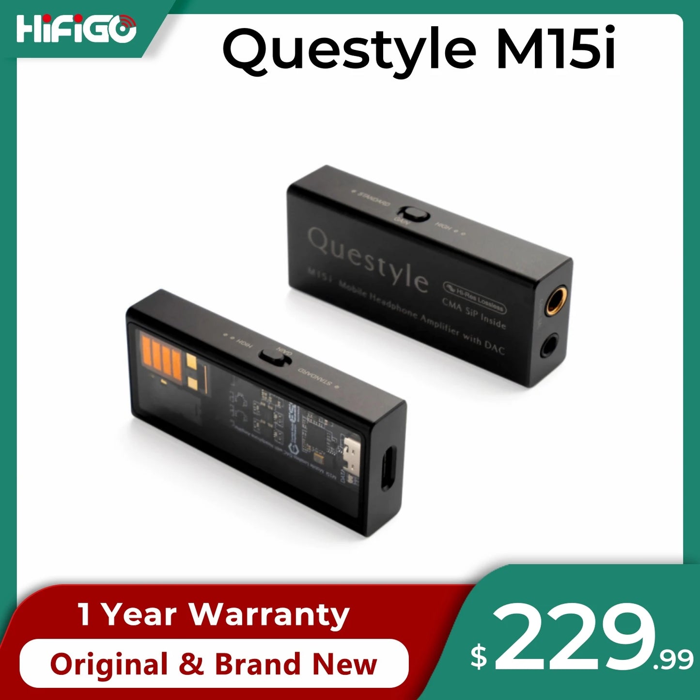 New Questyle M15i USB DAC / AMP TOREX Precision Power ES9281AC Chip Hi-Res 32-bit/768kHz PCM Native DSD512 Headphone Amplifier