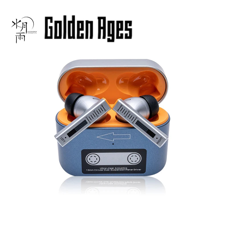 Moondrop Golden Ages TWS Earphones 13mm Super-Linear Full-Frequency Planar Magnetic Driver Multi-Protocol Lossless Transmission