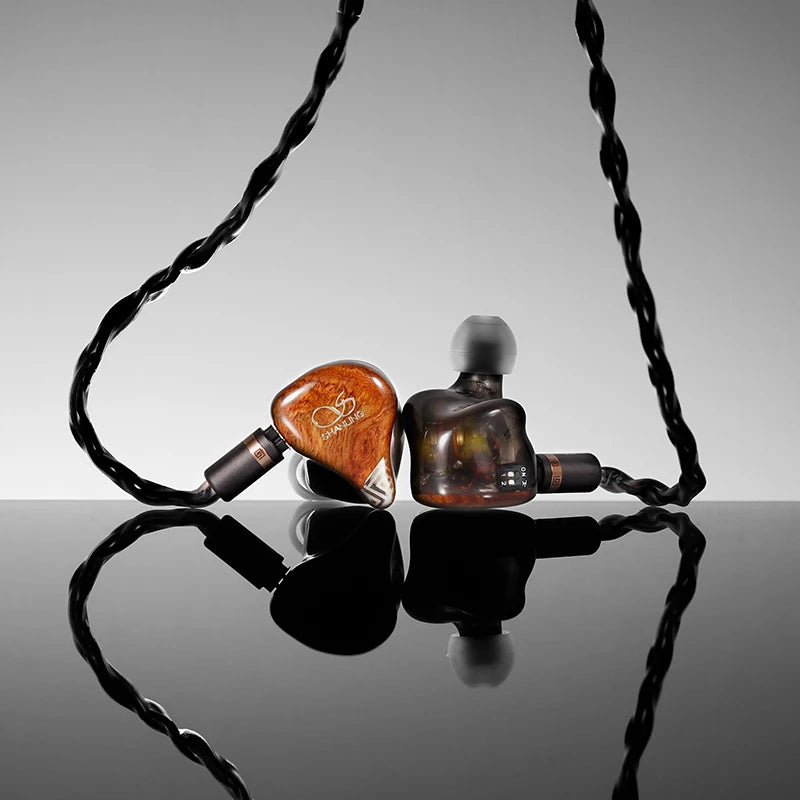 Shanling Majestic 2DD+6BA+4EST Hybrid Headphones Wired HIFI Music Headset with Interchangeable Cable