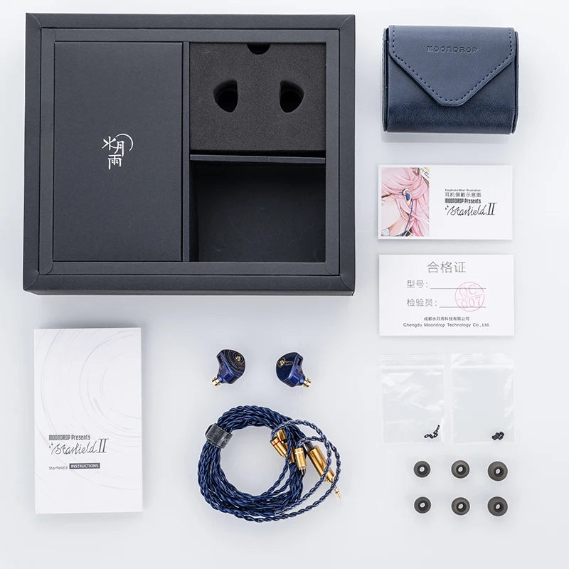 MOONDROP Starfield 2 Earphone Dynamic Driver With Lithium-Magnesium In-Ear Headphone with 0.78 2Pin Cable