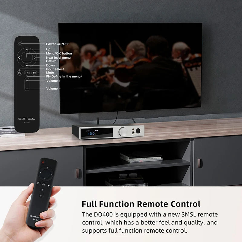 SMSL DO400 Fully Balanced Audio Decoder & Headphone Amplifier ES9039MSPRO BT5.1 4XLR/4.4mm/6.35mm headphone Output