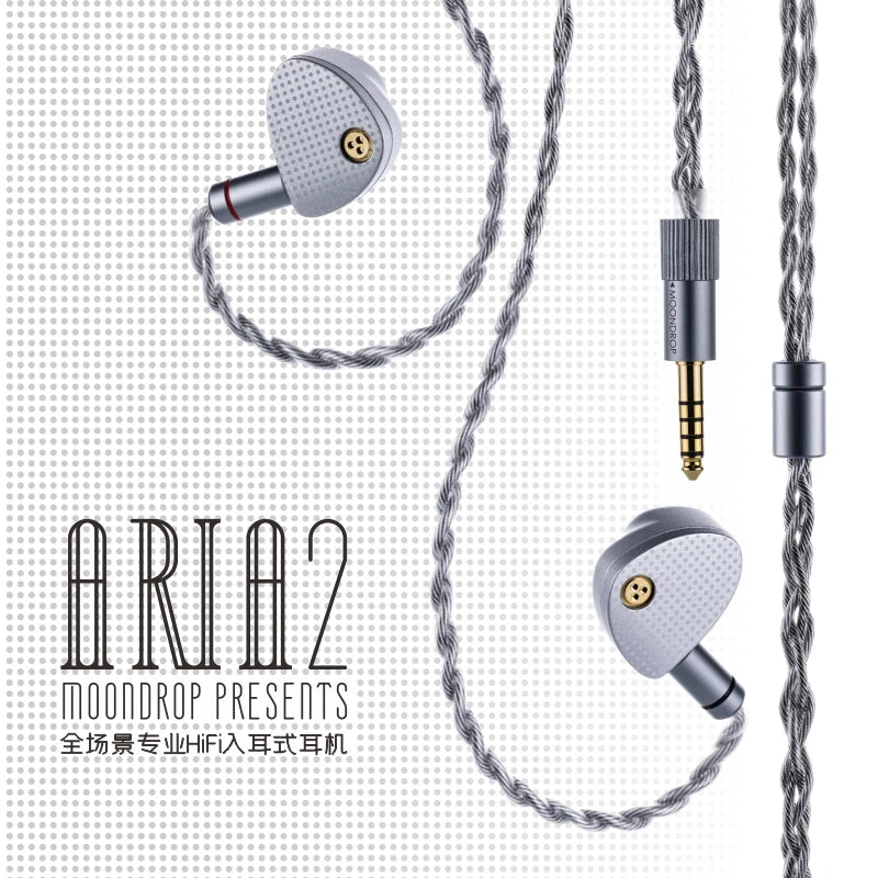 ARIA 2 Earphones High Performance Iems Earbuds with Detachable Cable 0.78Mm 2Pin 3.5/4.4Mm Plug ARIA2 Earphone