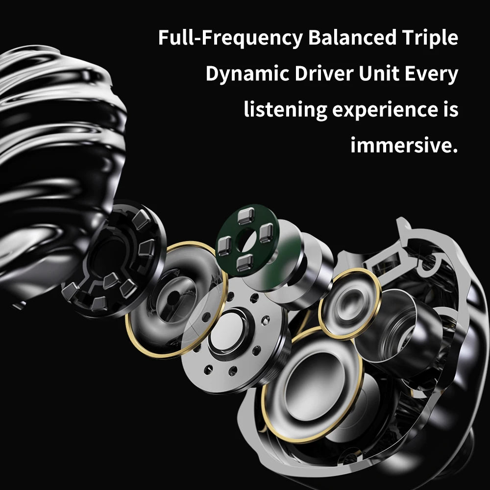 TRN Shell 4DD Planar Hybrid Headpohnes with 2Pin Detachable Cable Interchangeable Nozzle Design Earphones