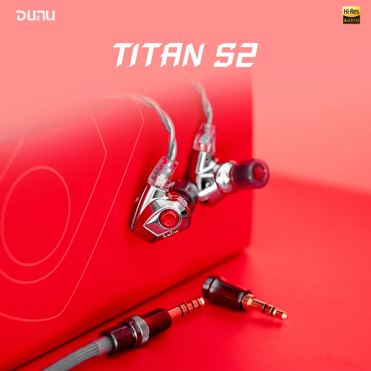 DUNU Titan S2 Earphone Dual-Chamber Dual-Magnetic Circuit High-Performance Dynamic In-ear headphone 0.78 2Pin
