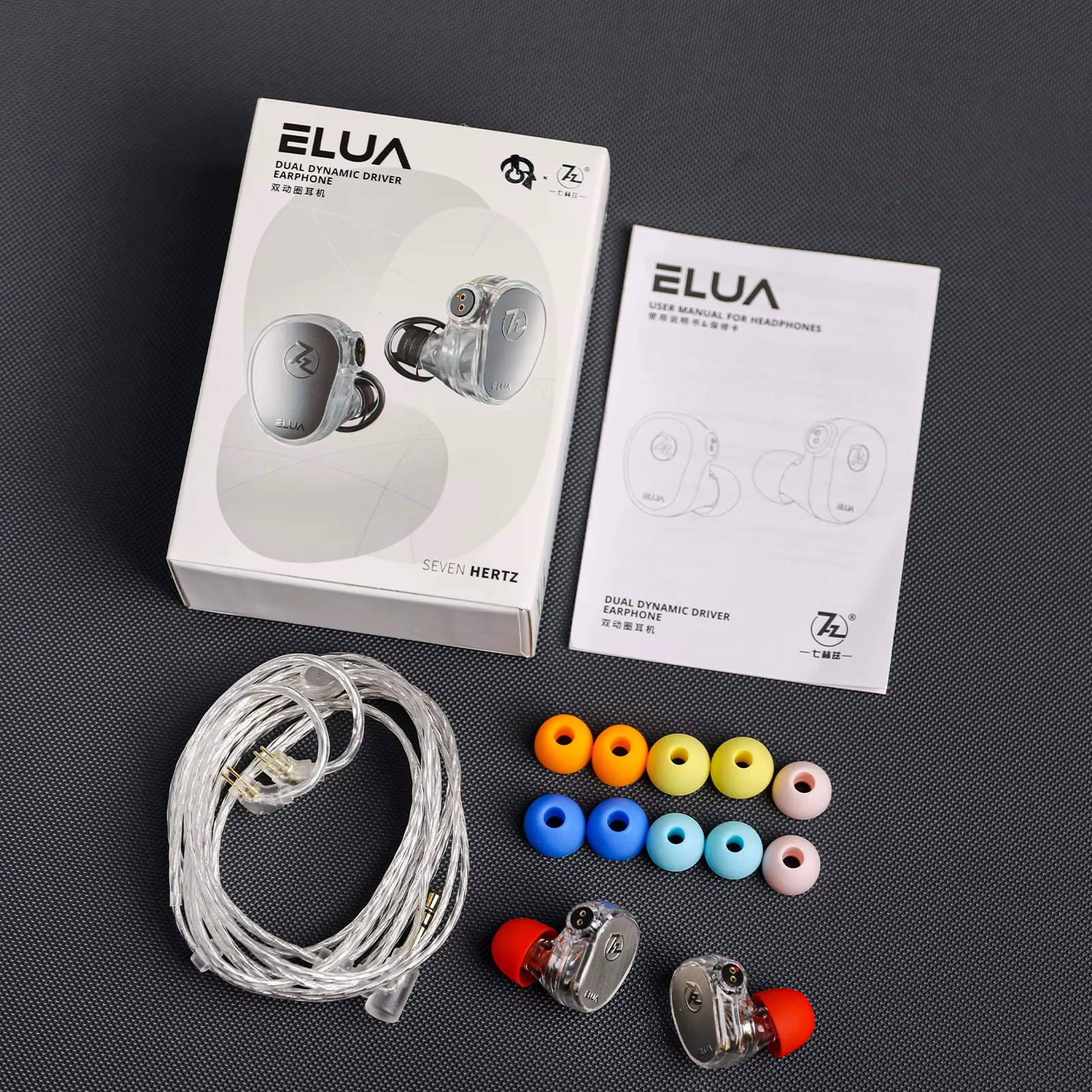 7Hz X HBB Elua 10Mm + 8Mm Dual Dynamic Driver IEM Hifi Earphones with Detachable Cable Design and Balanced Sound