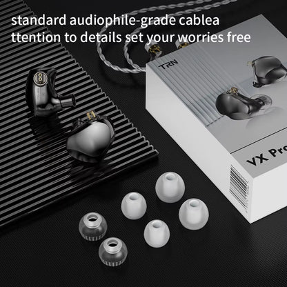 New VX Pro+ 8BA+1DD Hybrid in Ear Earphones IEM Technology HIFI Monitor Running Headphones Earplug Headset