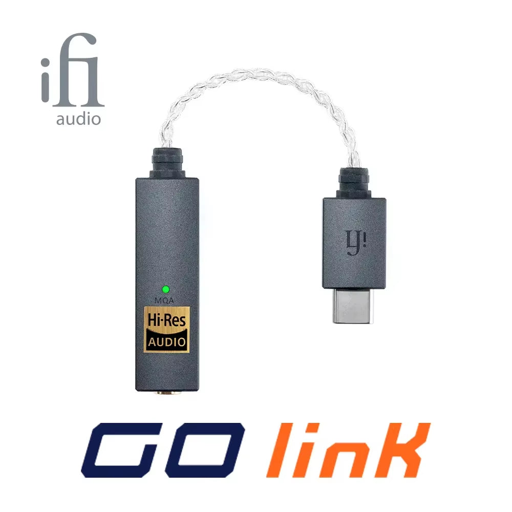 Ifi GO Link Portable USB Balanced DAC Headphone Amplifier Dongle Dynamic Range Enhancement Total Harmonic Distortion Decoder