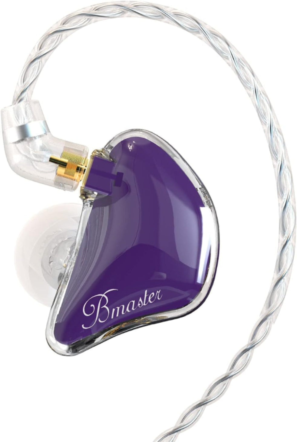 Bmaster Triple Drivers in Ear Monitor Headphone with Two Detachable Cables Fit in Ear Suitable for Audio Engineer, Musician (Purple)