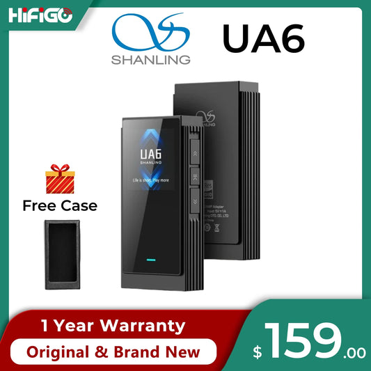 SHANLING UA6 HIFI Portable USB DAC/AMP Hi-Res 4 x CS43131 DACs Headphone Amplifer 32bit/768kHz & Native DSD512 | 3.5mm+4.4mm