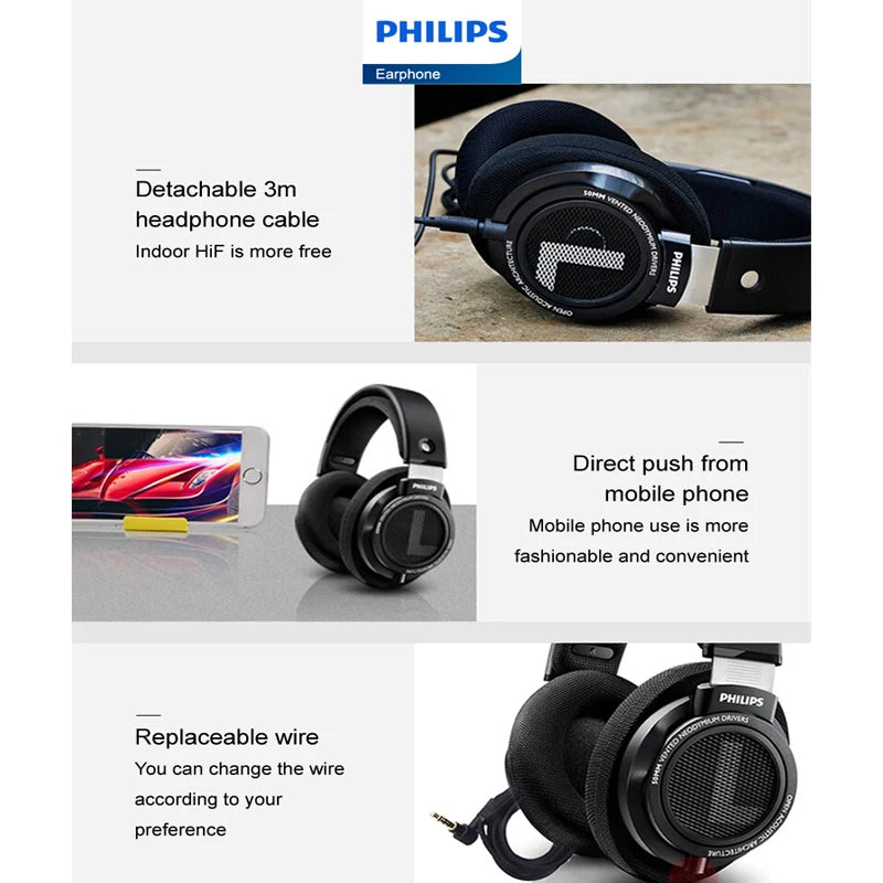 SHP9500 Head-Mounted Wired Headphones Hifi Stereo Earphone Monitor Class Music Earbuds E-Sports Game Universal Headset