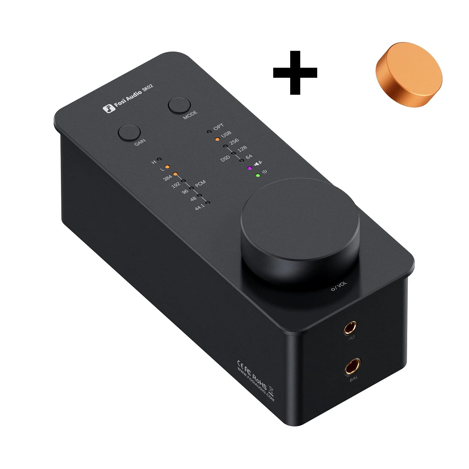 SK02 DAC Headphone Amplifier Preamp Support DSD 256 PCM for 3.5MM & 4.4MM Balanced Headphone