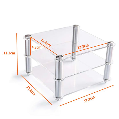 TOPPING Acrylic Rack For D30 Decoder A30 HIFI Amplifier Amp rack Transparent equipment two-layer Rack