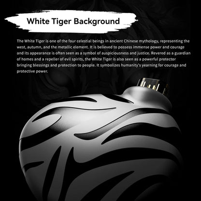 New White Tiger in Ear Earphones Hybrid Dual Dynamic Driver + Planar Diaphragm Headphones