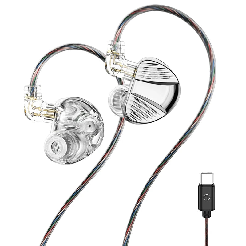 TRN V10 PRO 2DD+2BA Hybrid In-Ear Monitors with Upgraded Replaceable Cable Design