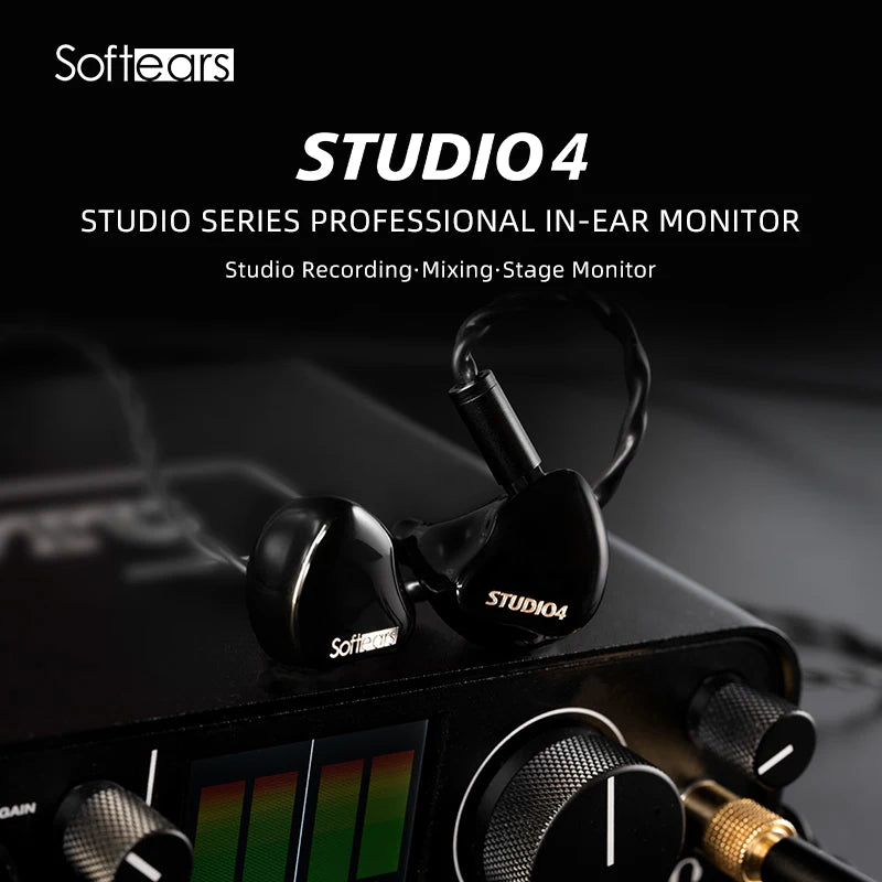 Softears Studio4 4BA HiFi Earphone Brand-new Studio Series Professional In-ear Monitor Earbuds with 0.78mm 2Pin Cable