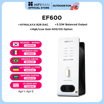 HIFIMAN EF600 Bluetooth DAC/Amplifier/Headphone Stand with HYMALAYA Pro R2R DAC