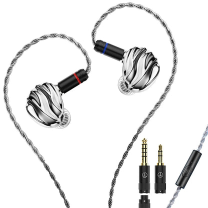 TRN Shell 4DD Planar Hybrid Headpohnes with 2Pin Detachable Cable Interchangeable Nozzle Design Earphones
