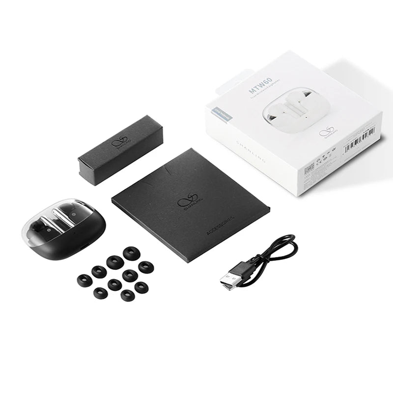 Shanling MTW60 TWS Earphone 13mm DLC ANC Active Noise Cancellation Bluetooth 5.3 True Wirless Earphone