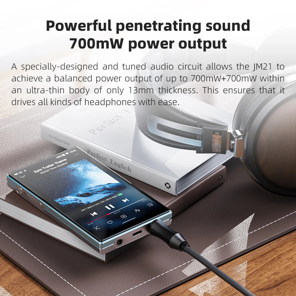 JM21 Android 13 Hi-Res Music Player MP3 with Snapdragon 680, Bluetooth Wifi USB DAC 12.5H Playtime