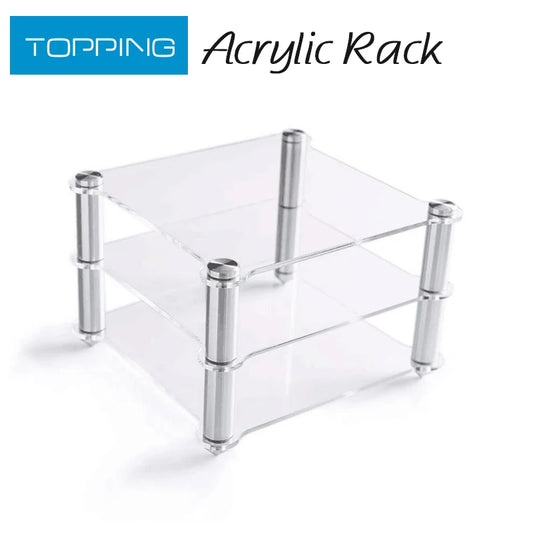 TOPPING Acrylic Rack For D30 Decoder A30 HIFI Amplifier Amp rack Transparent equipment two-layer Rack