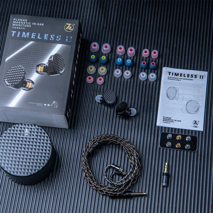 7Hz Timeless II Upgraded 14.5mm Planar Magnetic Driver IEM Hifi Wired Earbuds with Tunable Nozzle 7N OCC Cable