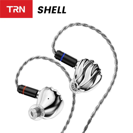 TRN Shell 4DD Planar Hybrid Headpohnes with 2Pin Detachable Cable Interchangeable Nozzle Design Earphones