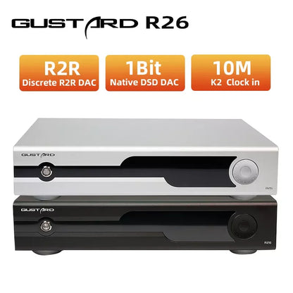 GUSTARD R26 Discrete R2R Decoder MQA Native DSD DAC with Streamer/Renderer PCM768K DSD512 Bluetooth XU216 K2 IIS DAC-R26 Decoder