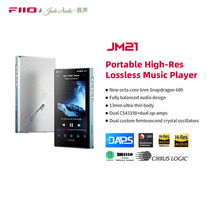 JM21 Android 13 Hi-Res Music Player MP3 with Snapdragon 680, Bluetooth Wifi USB DAC 12.5H Playtime