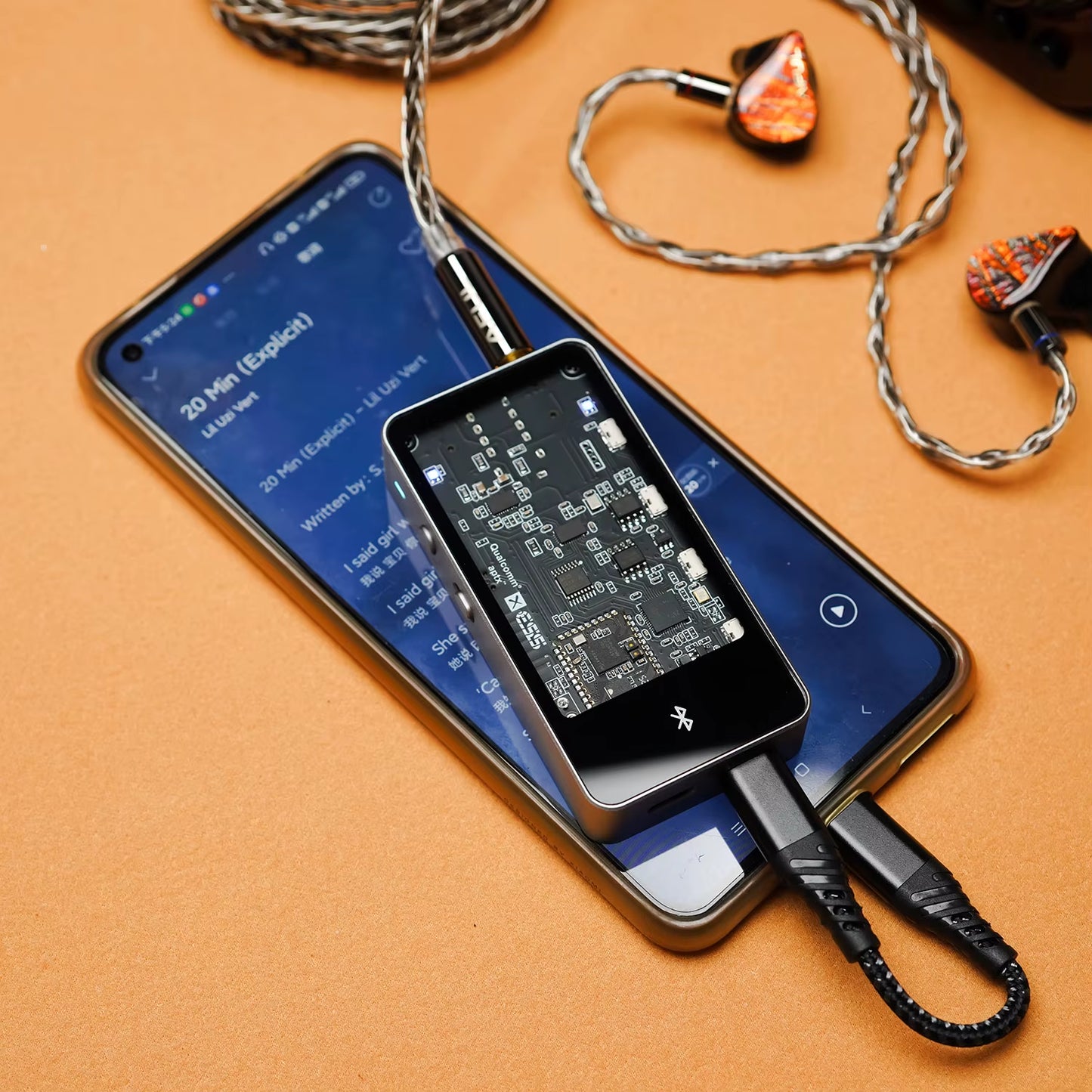 Musehifi M4 Portable Bluetooth USB DAC/AMP Flagship ES9038Q2M Chip Headphone Amplifier Audio Decoder Dongle 3.5+4.4+2.5Mm