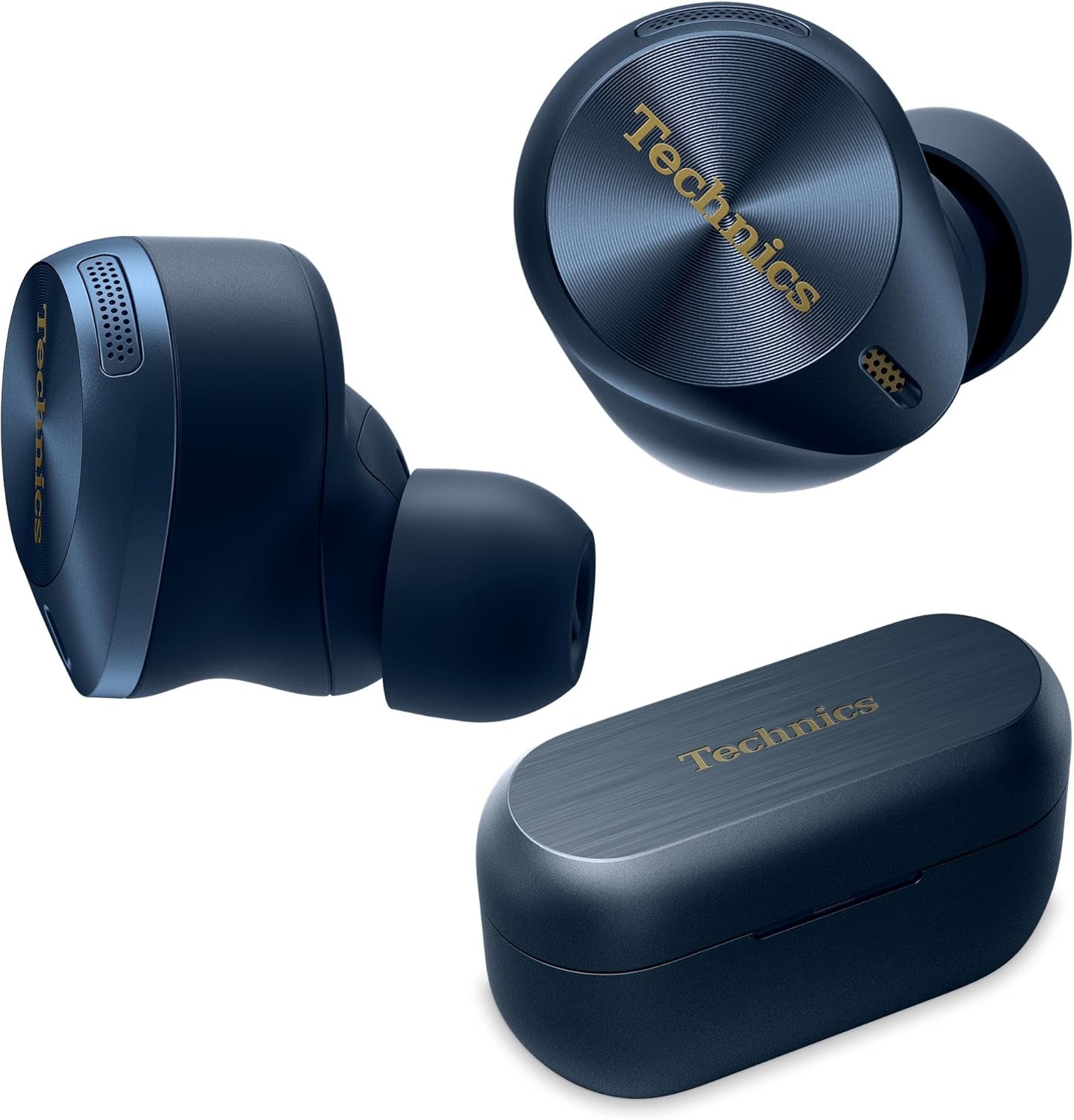 Premium Hi-Fi True Wireless Bluetooth Earbuds with Advanced Noise Cancelling, 3 Device Multipoint Connectivity, Wireless Charging, Hi-Res Audio + Enhanced Calling - EAH-AZ80-A (Midnight Blue)